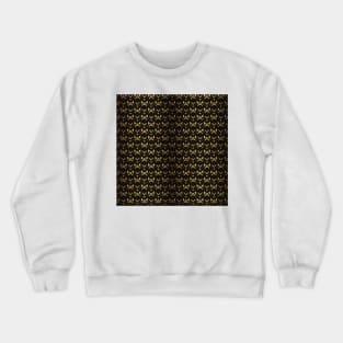 Black and Gold Vintage Art Deco Diagonal Diamond Geometric Repeat Crewneck Sweatshirt